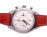 Omega Speedmaster '57 Watch / SS Case White Dial Leather Strap 9300 Replica Watch